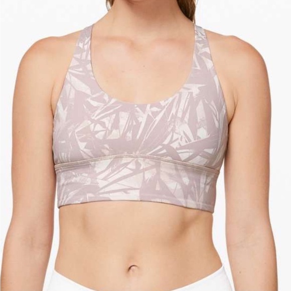 Lululemon Free To Be Moved Bra Size 10 Shadow Leaf Light Ivory Muse / Muse - Picture 1 of 9